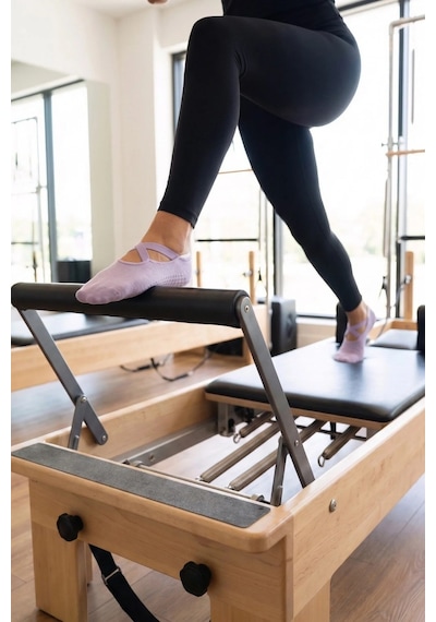 Saysez Bambu Kadın Kaydırmaz Taban Silikon Baskı Pilates Yoga Fitness Dans Aktivite Babet Çorabı Lila