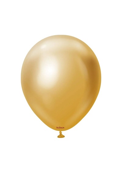 Gemar Parti Doğum Günü Organizasyon Balon - 28 Cm. - Ivory - Altın - 100 Adet Altın