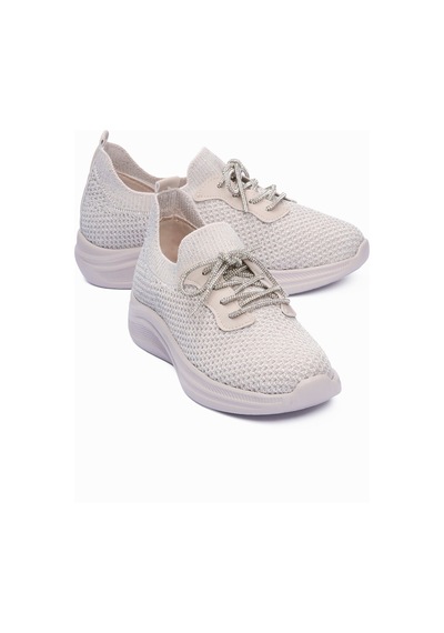 Kadın Triko Sneaker Sim Detaylı Hafif Konfor Taban Taş Bağcıklı Günlük Spor Ayakkabı Melia Bej Bej Kadın Triko Sneaker Sim Detaylı Hafif Konfor Taban Taş Bağcıklı Günlük Spor Ayakkabı Melia Bej Bej