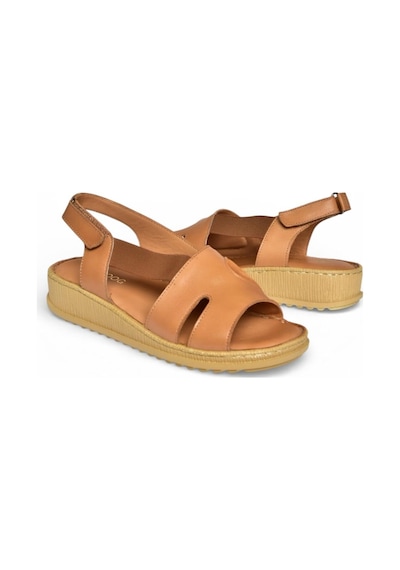 Fox Shoes Y555554003 Taba Hakiki Deri Günlük Kadın Sandalet Taba