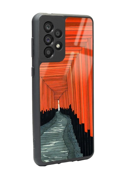 Samsung Uyumlu A-33 Pastel Pencereler Tasarımlı Glossy Telefon Kılıfı Çok Renkli
