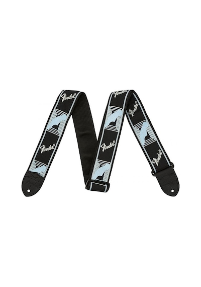 Fender Monogrammed Siyah/gri/mavi Gitar Askısı