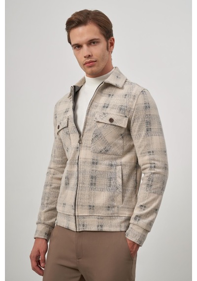 İmza Bej Örme Bebe Yaka Kendinden Desenli Yırtmaçsız Astarsız Slim Fit Classic Mont 1007245157 Bej İmza Bej Örme Bebe Yaka Kendinden Desenli Yırtmaçsız Astarsız Slim Fit Classic Mont 1007245157 Bej