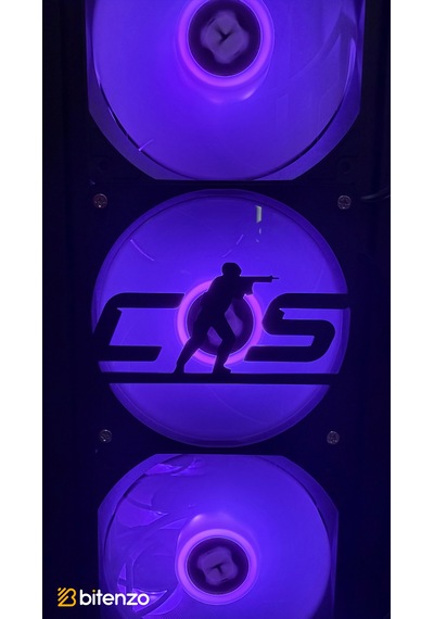 Taktiksel Gamer Serisi 120x120 Mm Pc Fan Kapağı - Masaüstü Bilgisayar Fan Kapağı Siyah