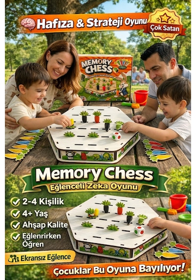 Mind Chess Hafıza Oyunu Renklerle Hafıza Ve Zihin Geliştirme Satrancı Memory Ahşap