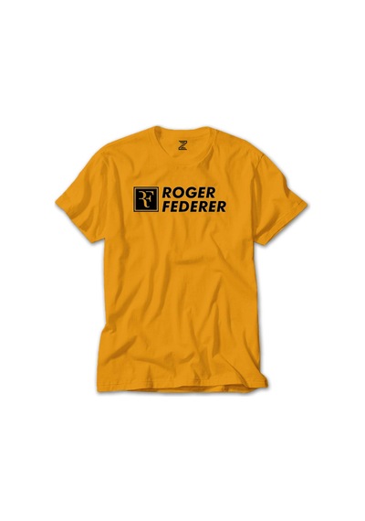 Roger Federer Text Krem Tişört