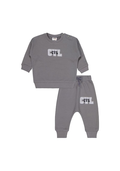 Civil Baby Cvl Baskılı 6-18 Ay Takım - Gri Füme
