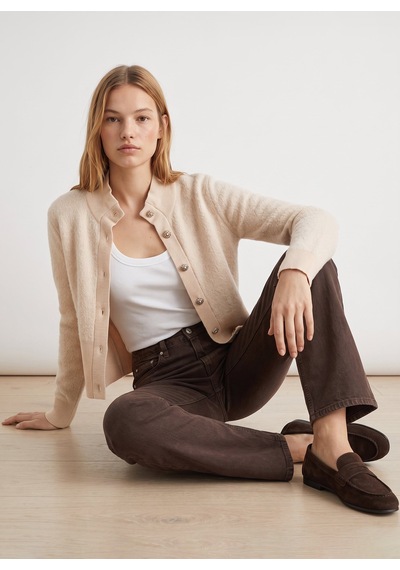 Fabrika Ekru Kadın Dik Relaxed Hırka F5wl-hrk0011