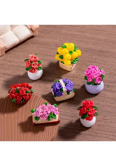 Mini Yedili Çiçek Buketi Silikon Kalıp S817