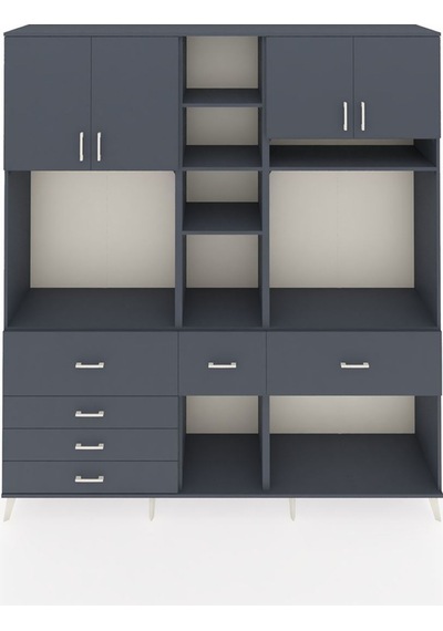 Hyperion Dolap 11 Raflı 6 Çekmeceli 4 Kapaklı 220x44x243 Antrasit-antrasit/antrasit Antrasıt/antrasıt - Antrasıt Hyperion Dolap 11 Raflı 6 Çekmeceli 4 Kapaklı 220x44x243 Antrasit-antrasit/antrasit Antrasıt/antrasıt - Antrasıt