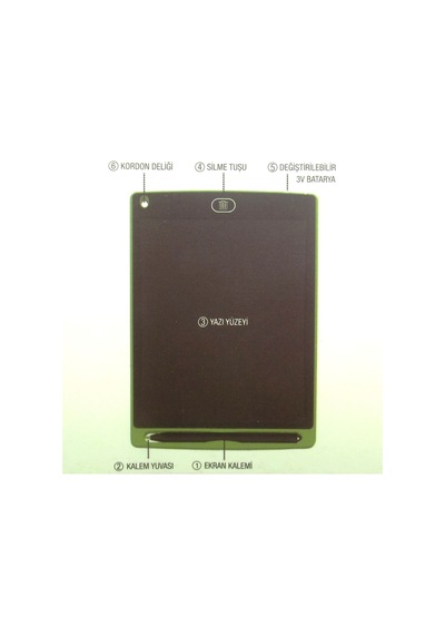 8,5 Inch Lcd Kırmızı Yazı Tahtası Diğer