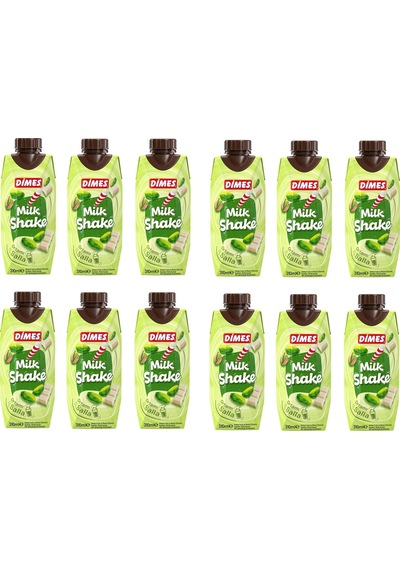 Dimes Milkshake Antep Fıstık Ve Beyaz Çikolata Aromalı 310 Ml X 12 Adet