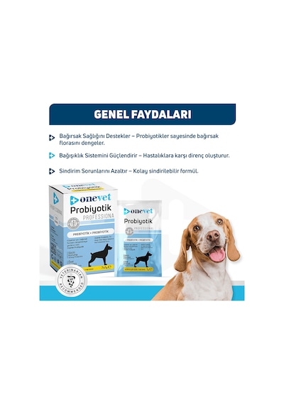 Onevet Probiyotik Şase Köpekler Için Sindirmeye Yardımcı Takviye Vitamini 7 Adet 1 Gr