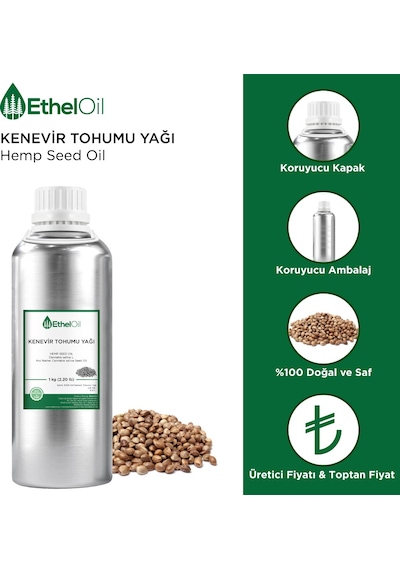 Etheloil Kenevir Tohumu Sabit Yağı 1 KG