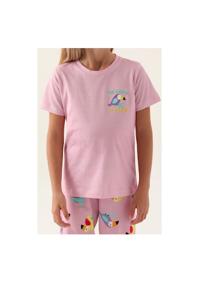 Rolypoly Jungle Mor Kız Çocuk Pijama Takımı Rose