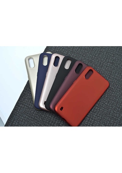 Galaxy A01 Kılıf Zore Premier Silikon Kapak Rose Gold