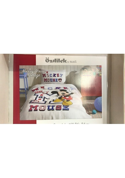 Özdilek Disney Tek Kişilik Nevresim Takımı Mickey Mouse Collage G