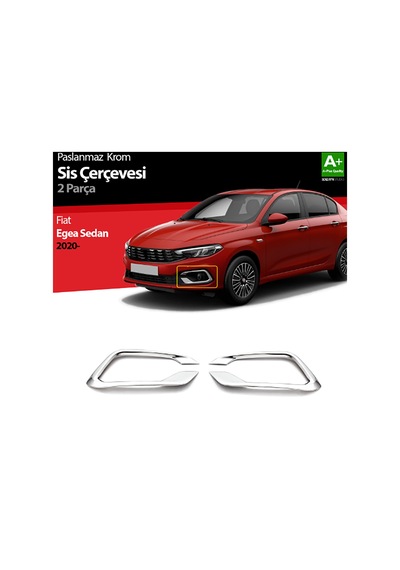 Fiat Egea 2020 Sonrası Sis Çerçevesi 2 Parça P.çelik Büyük