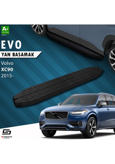 S-dizayn Volvo Xc90 2 Evo Siyah Yan Basamak 193 Cm 2015 Üzeri