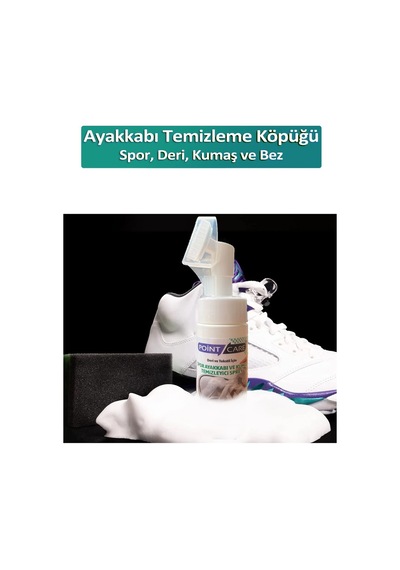 Point Care Spor Ayakkabı Deri ve Kumaş Temizleme Köpüğü 150 ML