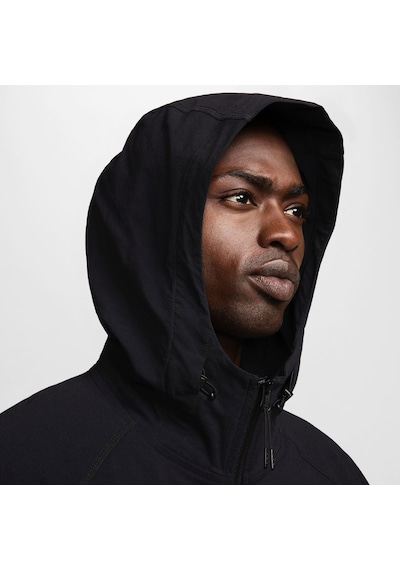 Nike Tech Woven Windrunner Full-zip Hooded Erkek Ceket İnce Hafif Kumaş Relax Kalıp-sportxstore Siyah