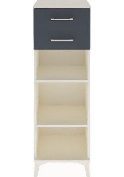 Arges Dolap 2 Raflı 2 Çekmeceli 44x30x134 Aytaşı-antrasit Aytaşı
