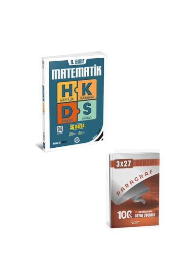 Arı 2027 8. Sınıf Matematik Arı Haftalık Kazanım Deneme+ Anla Kazan Paragraf