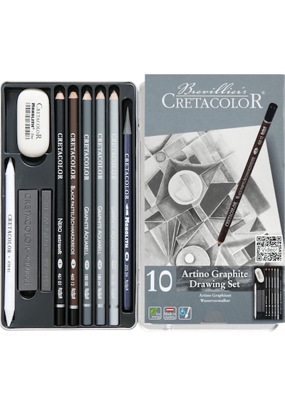 Cretacolor Artino Graphite Eskiz Seti 10 Parça Metal Kutu 40021