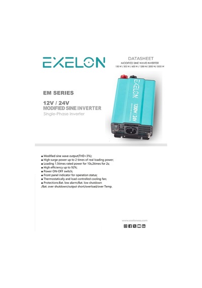 Exelon 300w 12v Modifiye Sinüs İnverter