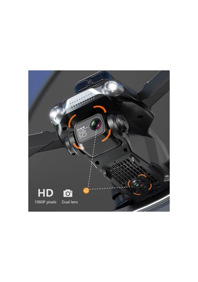 V28 360 Engelden Kaçınma Özellikli Çift Kameralı Drone Hd Hava Çekim - Taşıma Çantalı