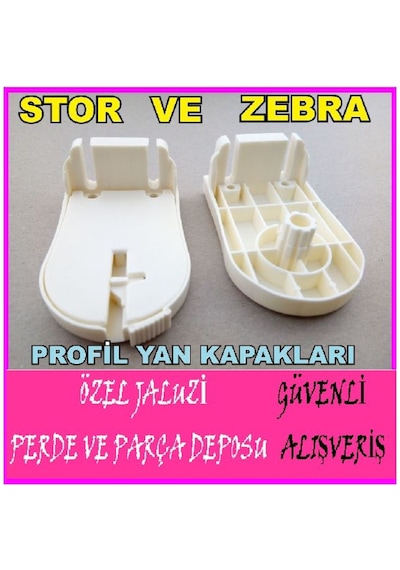 Stor Zebra Perde Profil Yan Kapakları-Geniş Kasa Yan Kapak