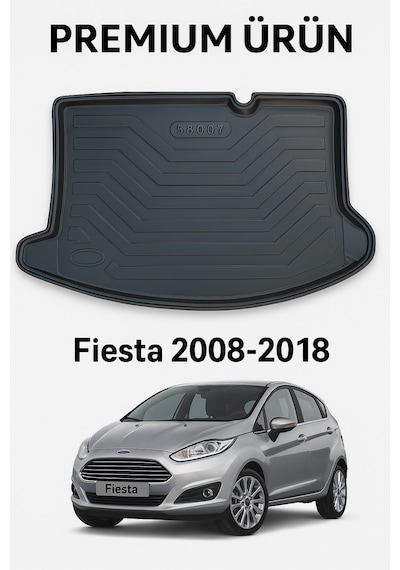 Ford Fiesta 2008-2017 İle Uyumlu Bagaj Havuzu 3d Premium