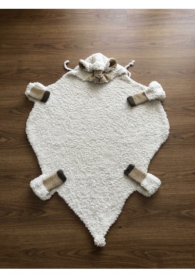 Kozababy Handmade Kuzulu Kapüşonlu Bebek Battaniyesi - El Örgüsü Peluş Bebek Uyku Tulumu Ve Kundak Krem / Unisex Krem - Gri Kozababy Handmade Kuzulu Kapüşonlu Bebek Battaniyesi - El Örgüsü Peluş Bebek Uyku Tulumu Ve Kundak Krem / Unisex Krem - Gri