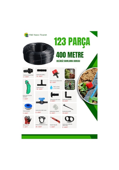 400 Metre Damlama Sulama Seti - 113 Parça Diğer