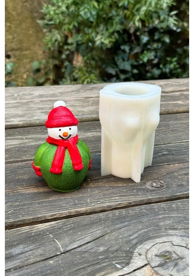 Rufus Concept 3d Christmas Kardan Adam Silikon Mum Kalıbı