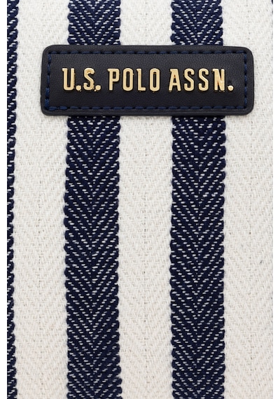U.S. Polo Assn. Kadın Lacivert Çizgili Çıkarılabilir Askılı Kanvas El Çantası 50311437-VR033