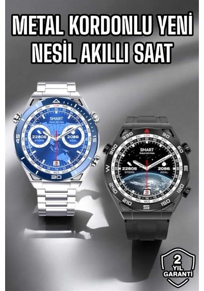 Akıllı Saat 2024 Model Arama Cevaplayan Uyku Ve Sağlık Takibi Siyah
