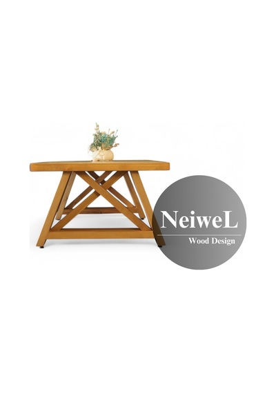 Neiwel Miar Doğal Ahşap Sehpa-70-100 Açık Ceviz