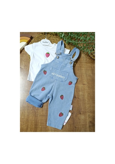 Baby Buu Çilek Desenli Denim Kotlu Kız Bebek Bayramlık Salopet Bahçıvan 6-9ay, 9-12ay, 12-18ay, 18-24ay Mavi Mavi Baby Buu Çilek Desenli Denim Kotlu Kız Bebek Bayramlık Salopet Bahçıvan 6-9ay, 9-12ay, 12-18ay, 18-24ay Mavi Mavi