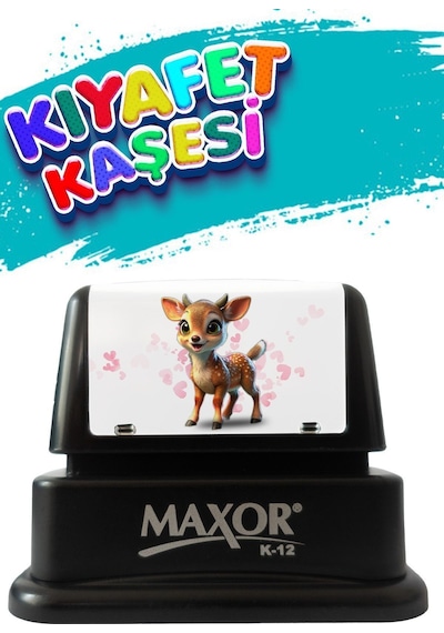 Maxor Kaşe Kıyafet Kaşesi Ceylan Temalı Öğrenci Kaşesi / Kıyafet Etiketi / Kumaş Kıyafet Kaşesi