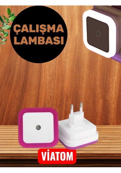 Priz Ve Şarj Özellikli Led Gece Lambası Renkli