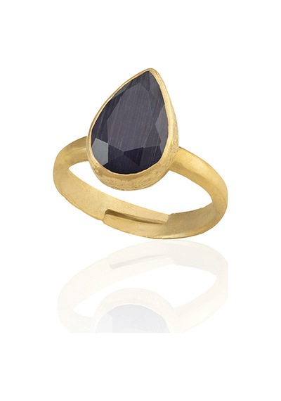 Kadir Jewellery 22 Ayar Altın Kaplama Zirkon Taşlı Ayarlanabilir Kadın Moda Yüzük Mor