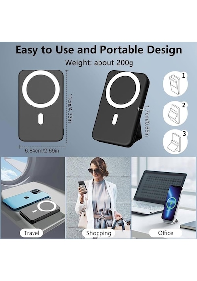 Eima 10000mah Powerbank Kompakt Taşınabilir Hızlı Şarj Cihazı Usb Çıkışlı Mobil Batarya-1336 BEYAZ