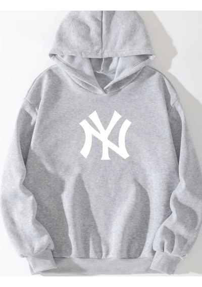 Kozia Outdoors Baskılı Oversize Unisex Sweatsirt Malkoç28 Gri