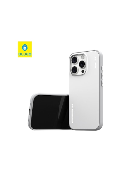 Mr. Gorilla İphone 16 Pro Max Uyumlu Magsafe Destekli Çift Renk İçi Kadife Likit Silikon Kılıf Beyaz