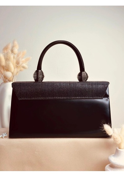 Elora Atelier Elora Glam Simli Doku Kapaklı Siyah Çanta Çok Renkli