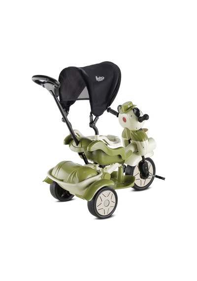 Babyhope 127 Lıttle Panda Üç Teker Kontrollü Bebek Bisikleti Yeşil Bej Çok Renkli