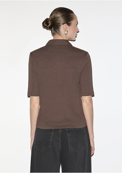 Mavi - Kahverengi Polo Tişört 1613858-71603 Kahverengi
