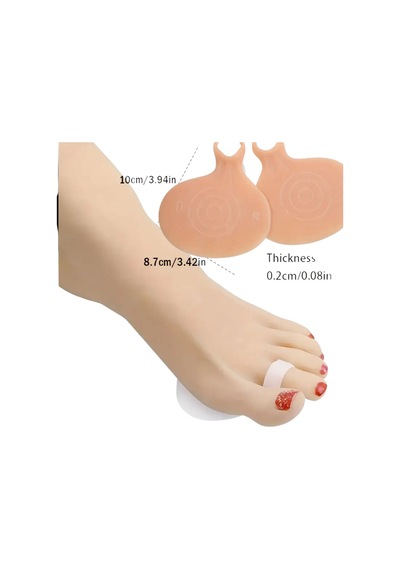 Quanzhou 2 Adet Rahat Silikon Metatarsal Pedler - Şok Emici, Nefes Alabilen&dayanıklı Ayak Bakım Bej
