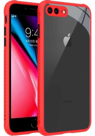 Apple Uyumlu iPhone 7 Plus Kılıf Zore Kaff Kapak Kırmızı